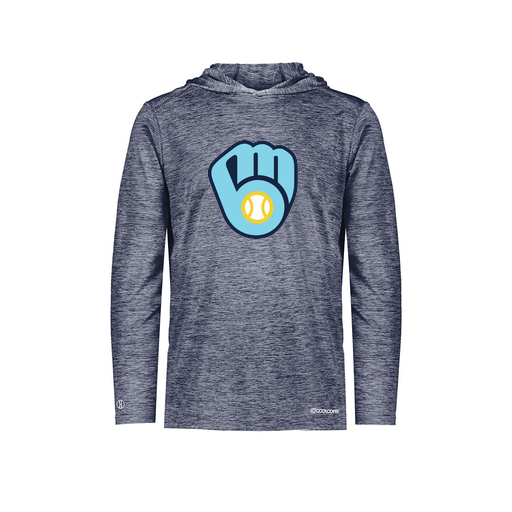 [FOLHCGNV-AS-LOGO1] Decker Men's Charge Hoodie (Adult S, Navy, Logo 1)