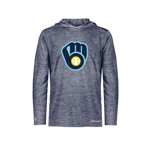 [FOLHCGNV-AS-LOGO2] Decker Men's Charge Hoodie (Adult S, Navy, Logo 2)