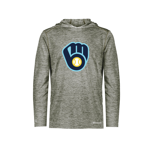 [FOLHCGGY-AS-LOGO2] Decker Men's Charge Hoodie (Adult S, Gray, Logo 2)