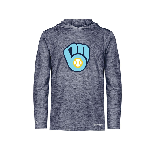 [FOLHCGNV-YS-LOGO1] Decker Youth Charge Hoodie (Youth S, Navy, Logo 1)