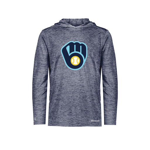 [FOLHCGNV-YS-LOGO2] Decker Youth Charge Hoodie (Youth S, Navy, Logo 2)