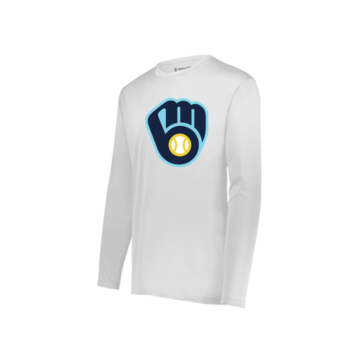 [222822.005.XS-LOGO2] Men's LS Smooth Sport Shirt (Adult XS, White, Logo 2)