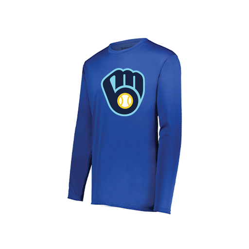 [222822.060.XS-LOGO2] Men's LS Smooth Sport Shirt (Adult XS, Royal, Logo 2)