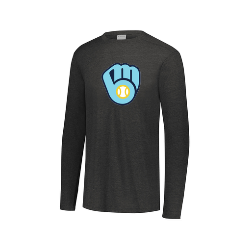 [FTLCUBBK-AXS-LOGO1] Decker Men's Tri-Blend T-Shirt - Long Sleeve (Adult XS, Black, Logo 1)