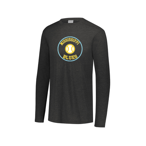 [FTLCUBBK-AXS-LOGO3] Decker Men's Tri-Blend T-Shirt - Long Sleeve (Adult XS, Black, Logo 3)