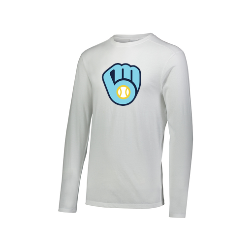 [FTLCUBWH-AXS-LOGO1] Decker Men's Tri-Blend T-Shirt - Long Sleeve (Adult XS, White, Logo 1)