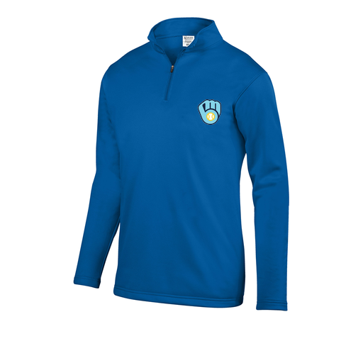 [FOLQFFRY-AS-LOGO1] Decker Men's FlexFleece 1/4 Zip (Adult S, Royal, Logo 1)