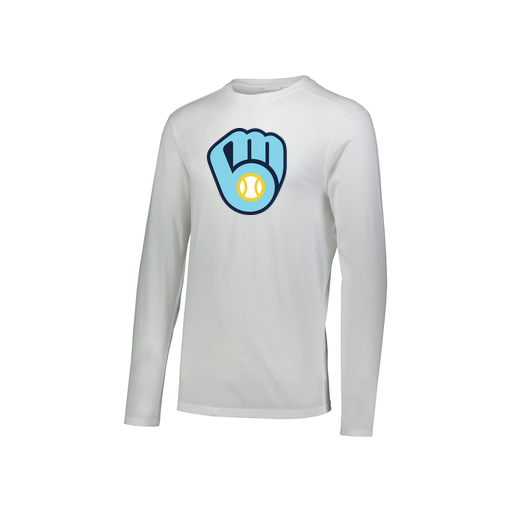 [FTLCUBWH-YS-LOGO1] Decker Youth Tri-Blend T-Shirt - Long Sleeve (Youth S, White, Logo 1)